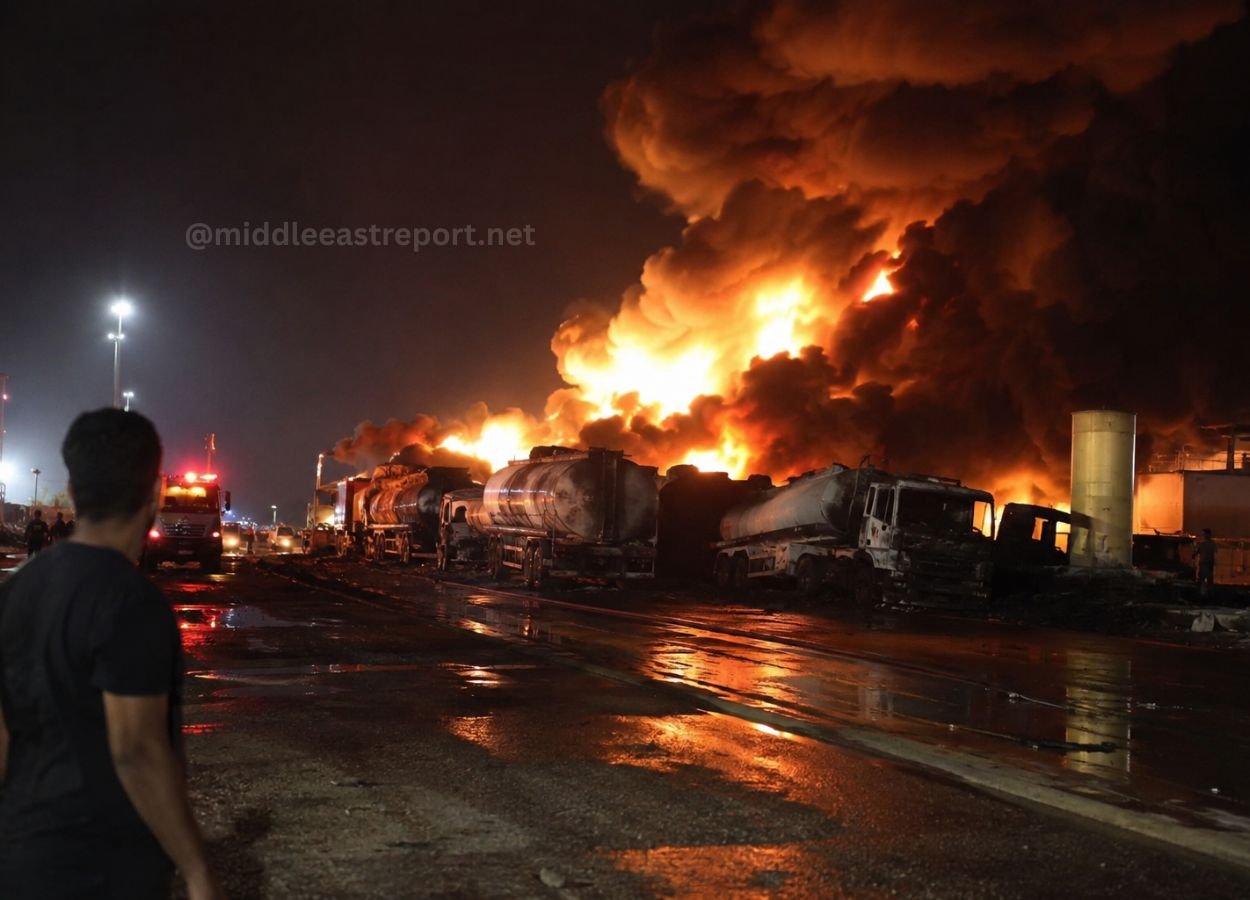 20 Injured as Destructive Fire Rips Through Vital Energy Distribution Hub Near Sulaimaniyah, Iraq